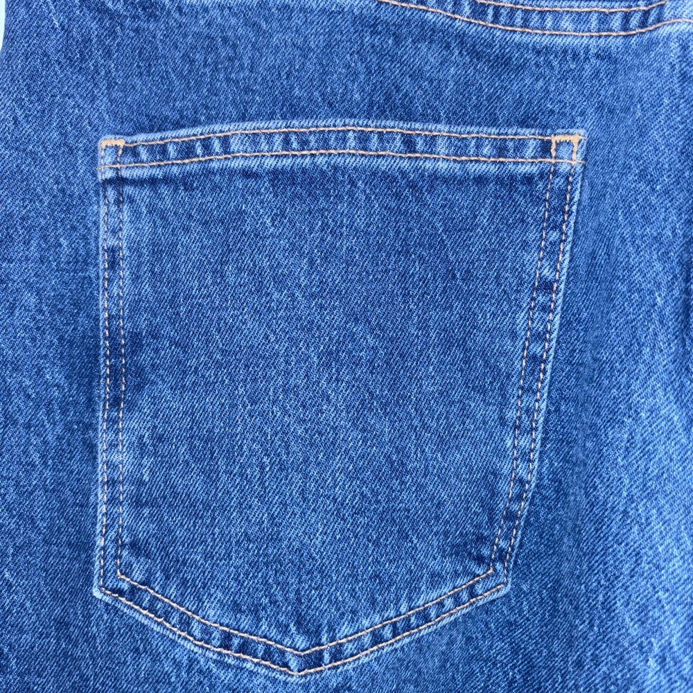 ARITZIA-Denim Forum Blue High Rise Straight Leg Jeans - Picture 4 of 7